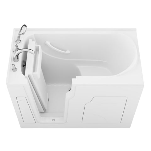 Coupe Premier 53 - 60 in x 28 in. Left Drain Soaking Walk-in Tub in White