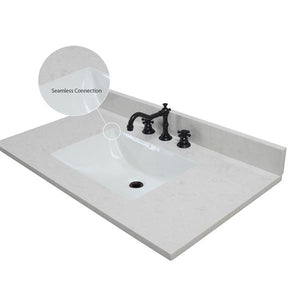 49 in. Single Sink Vanity in Dark Cherry with Engineered Quartz Top, Hardware in Matte Black, Top