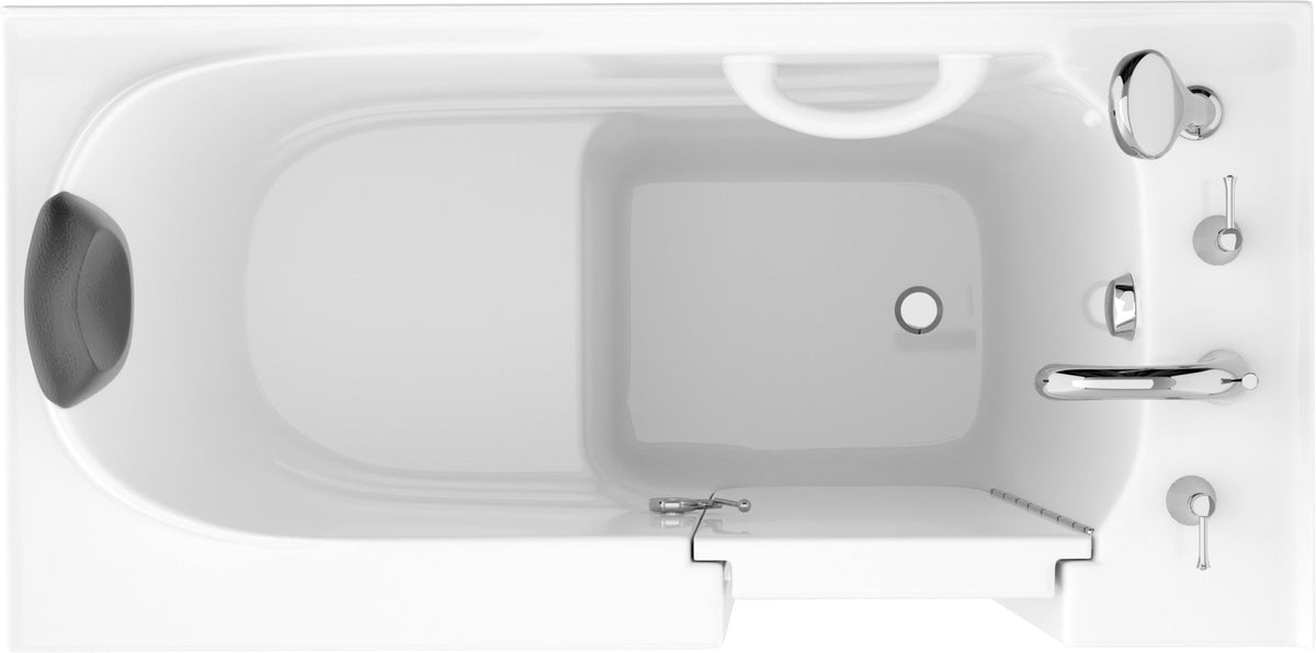 53 - 60 in. x 26 in. Right Drain Soaking Walk-in Tub in White — view 4