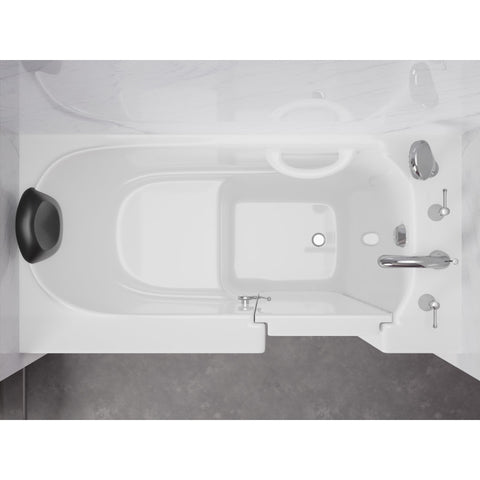 53 - 60 in. x 26 in. Right Drain Soaking Walk-in Tub in White