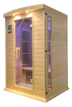 Load image into Gallery viewer, SteamSpa 2-Person Hemlock Wooden Indoor Infrared Sauna with Bluetooth; Touch Control SC-SS0009-0S right