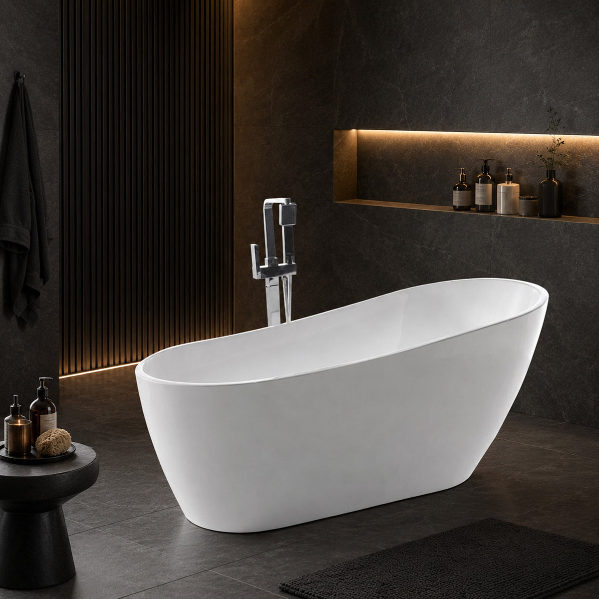FT-AZ093 freestanding bathtub - bathroom lifestyle view