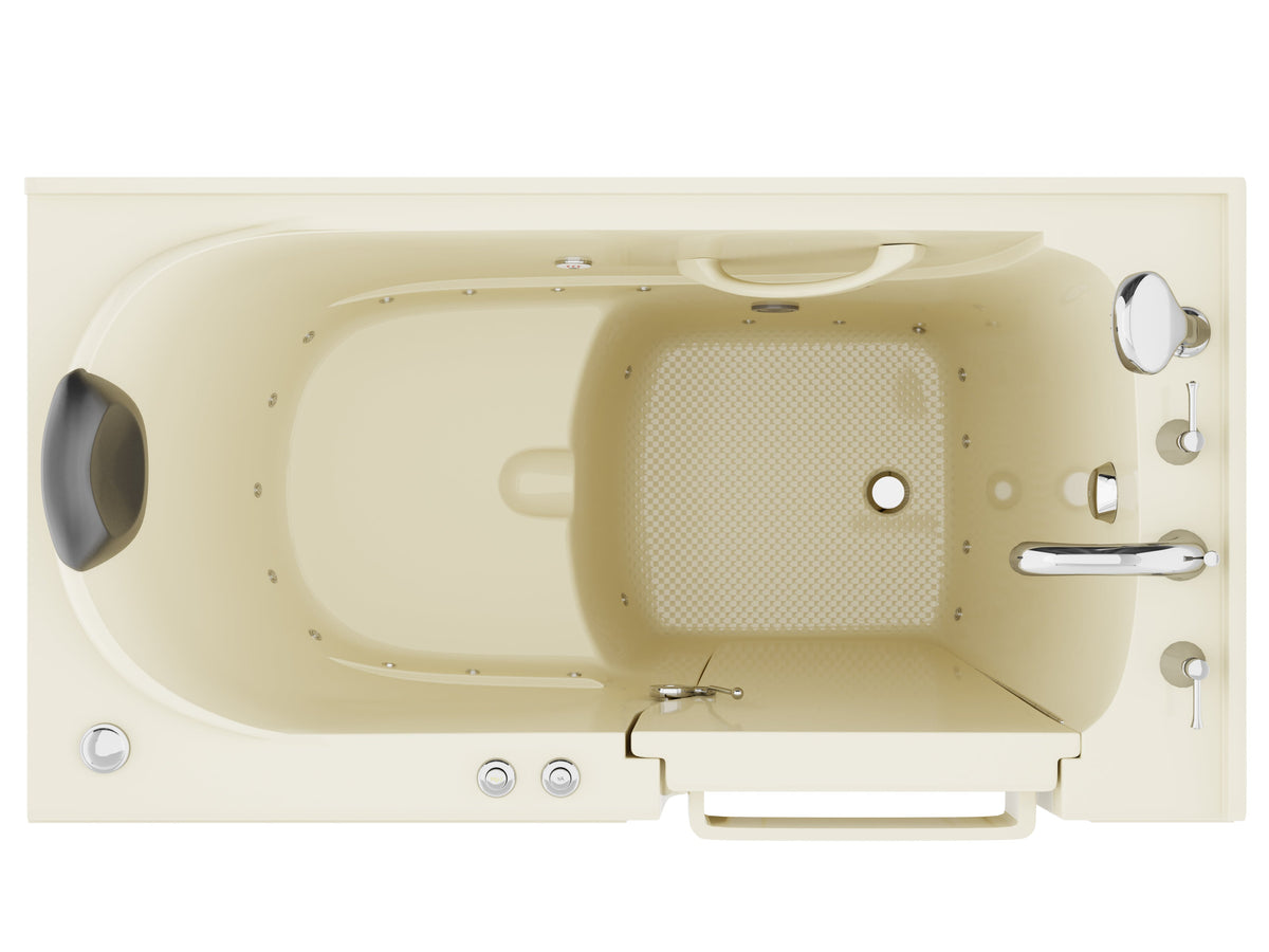 AZ2853RBA-CP walk-in tub - top view in biscuit