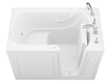 Value Series 30 in. x 53 in. Right Drain Quick Fill Walk-in Whirlpool Tub in White — primary view