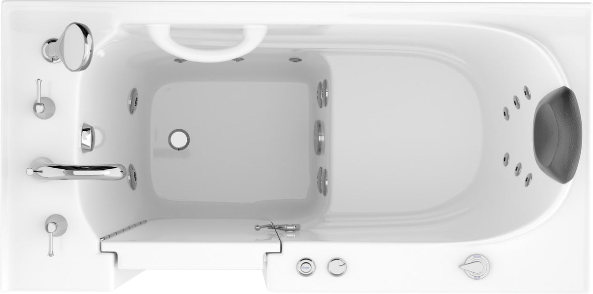 53 - 60 in. x 26 in. Left Drain Whirlpool Jetted Walk-in Tub in White — view 4
