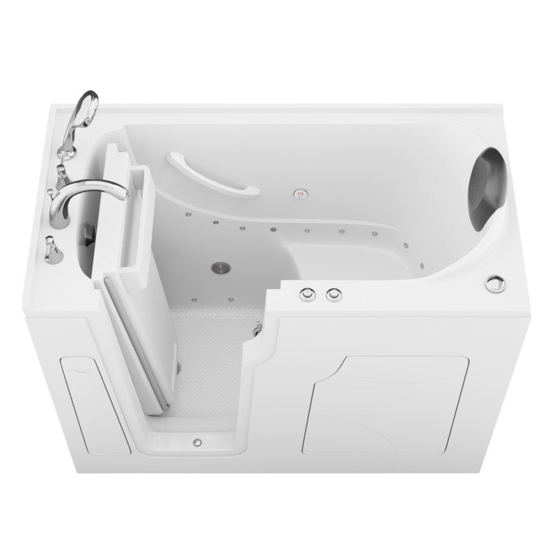 Coupe Premier 53 - 60 in x 28 in. Left Drain Air Jetted Walk-in Tub in White — primary view