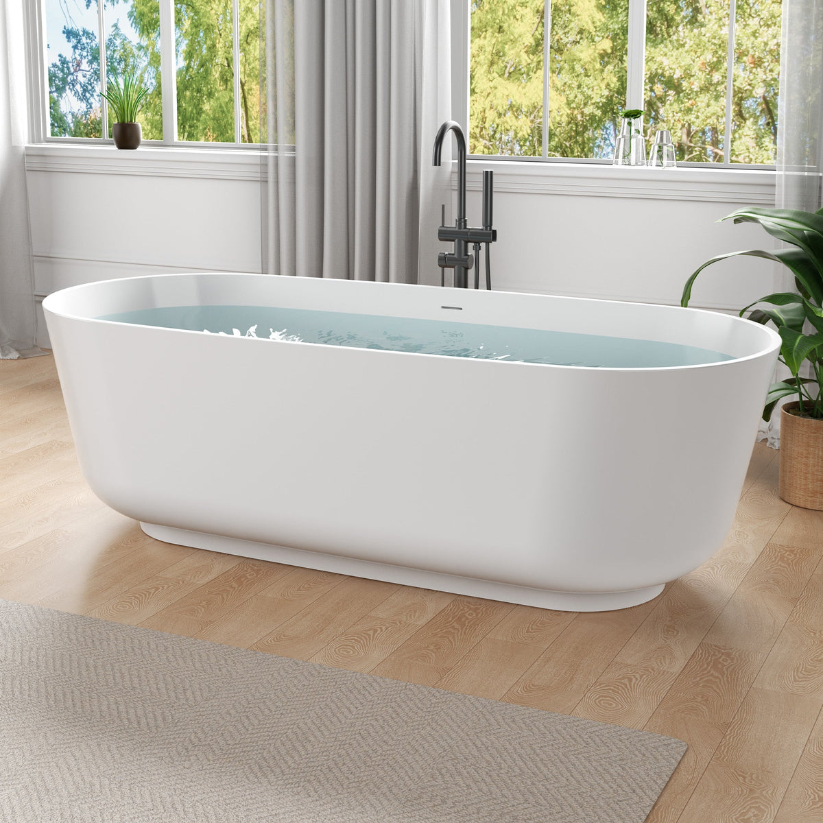 FT-AZ511 freestanding bathtub - bathroom lifestyle view