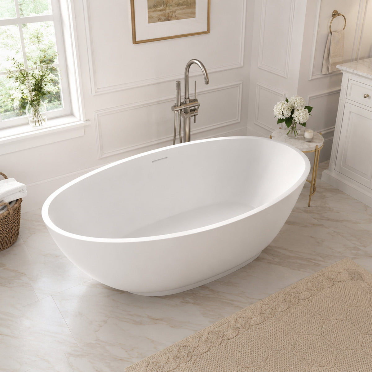 FT-AZ508 freestanding bathtub - bathroom lifestyle view