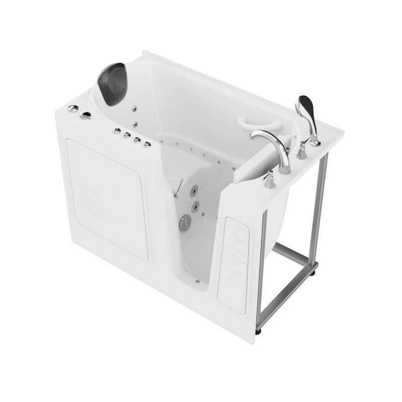 Coupe Series 29 in. x 52 in. Right Drain Quick Fill Walk-In Whirlpool and Air Tub with Powered Fast Drain in — primary view