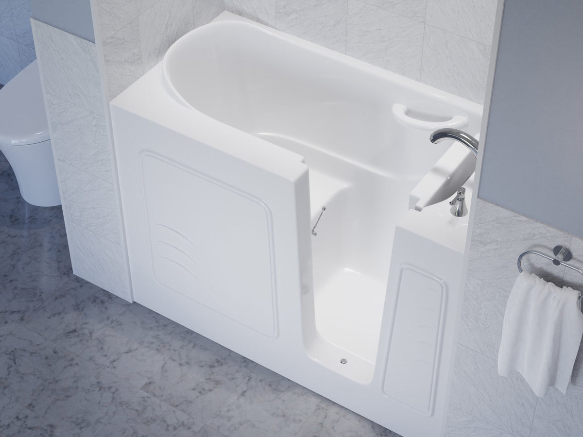 26 in. x 53 in. Right Drain Quick Fill Walk-In Soaking Tub in White — view 4