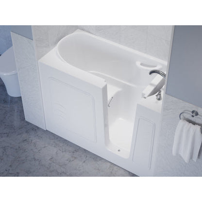 26 in. x 53 in. Right Drain Quick Fill Walk-In Soaking Tub in White