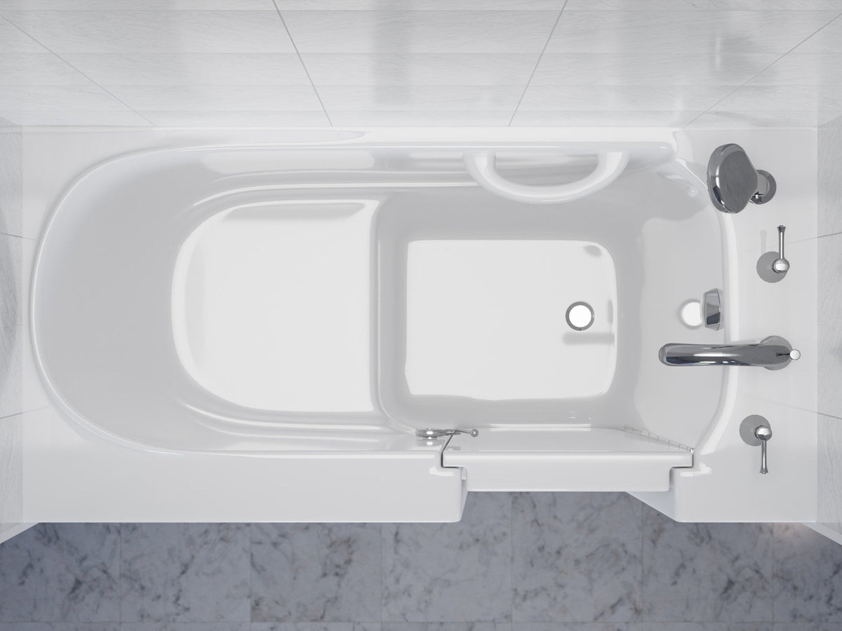 26 in. x 53 in. Right Drain Quick Fill Walk-In Soaking Tub in White — view 6