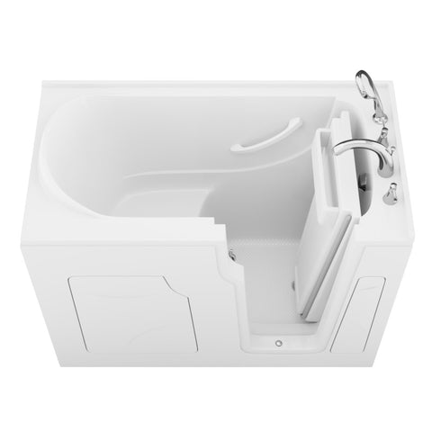 Coupe Premier 53 - 60 in x 28 in. Right Drain Soaking Walk-in Tub in White