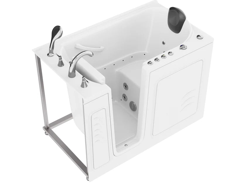 Value Series 30" × 53" Walk-In Whirlpool and Air Tub with Quick Fill Faucet and Fast Drain in White