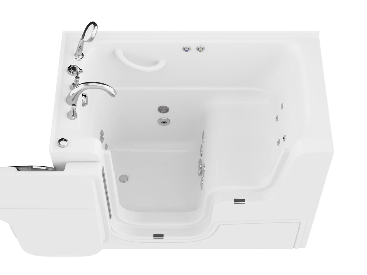 AZ2953WCALWH walk-in tub - open-door angled view