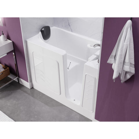53 - 60 in. x 26 in. Right Drain Soaking Walk-in Tub in White