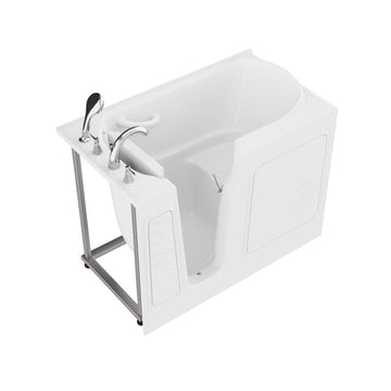 Coupe Series 29 in. x 52 in. Left Drain Quick Fill Walk-In Soaking Tub in White