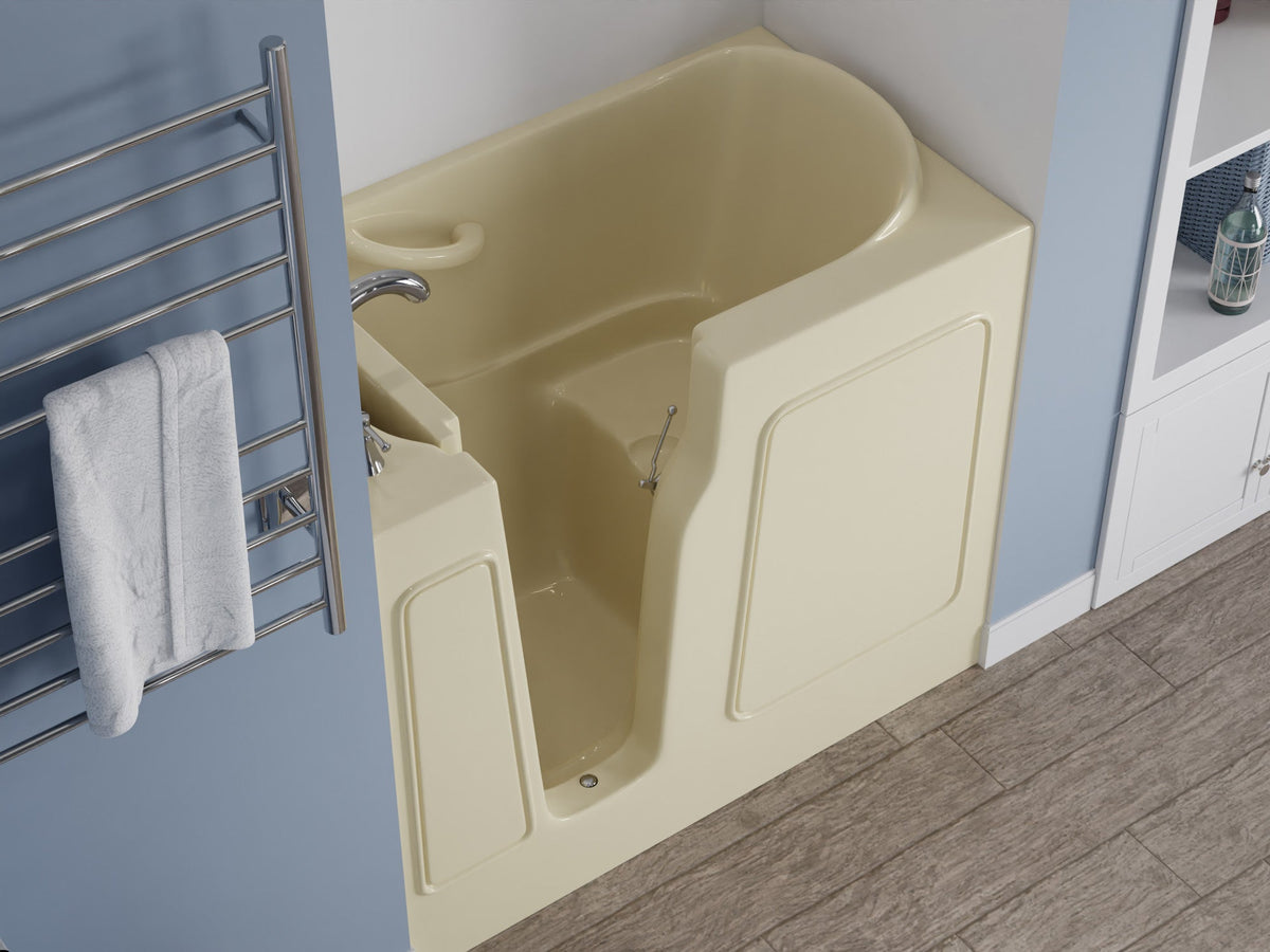 26 in. x 46 in. Left Drain Quick Fill Walk-In Soaking Tub in Biscuit — view 4