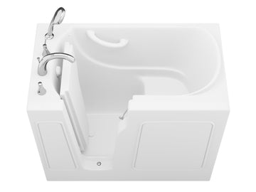 Value Series 26 in. x 46 in. Left Drain Quick Fill Walk-in Saoking Tub in White — primary view