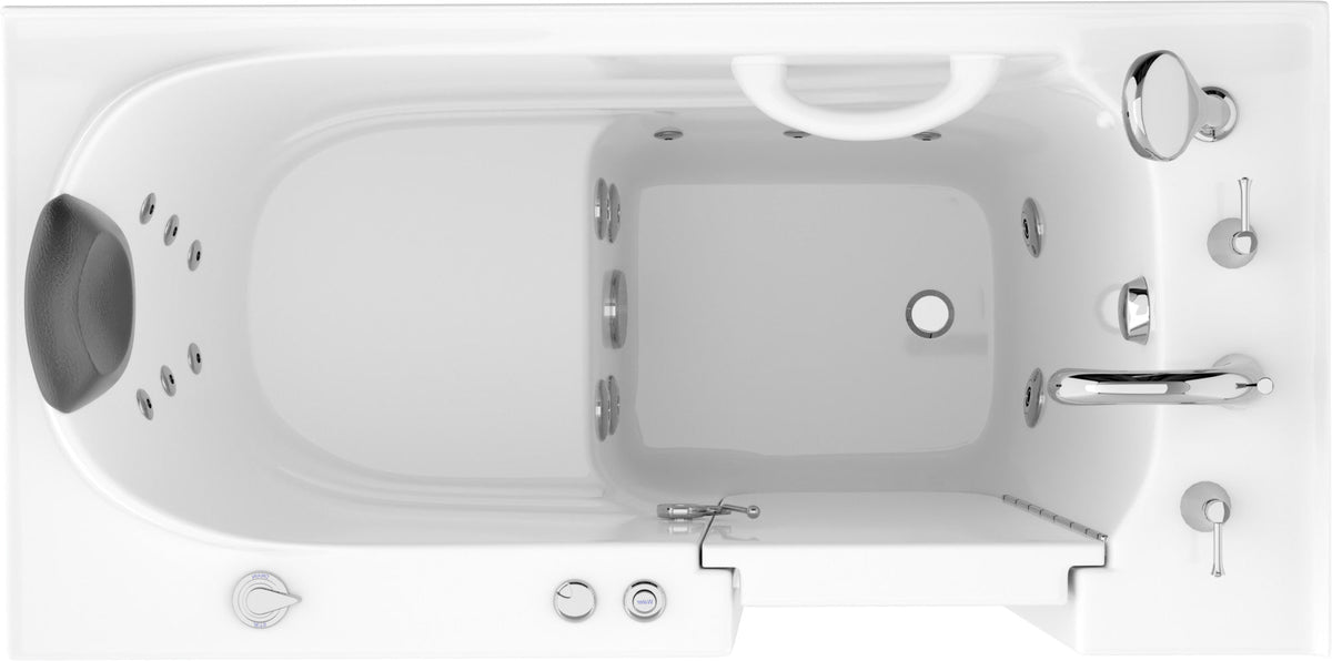 53 - 60 in. x 26 in. Right Drain Whirlpool Jetted Walk-in Tub in White — view 4