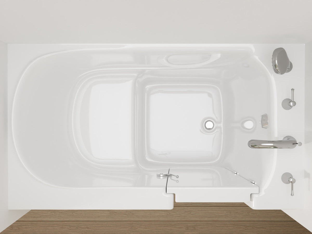 30 in. x 53 in. Right Drain Quick Fill Walk-In Soaking Tub in White — view 6