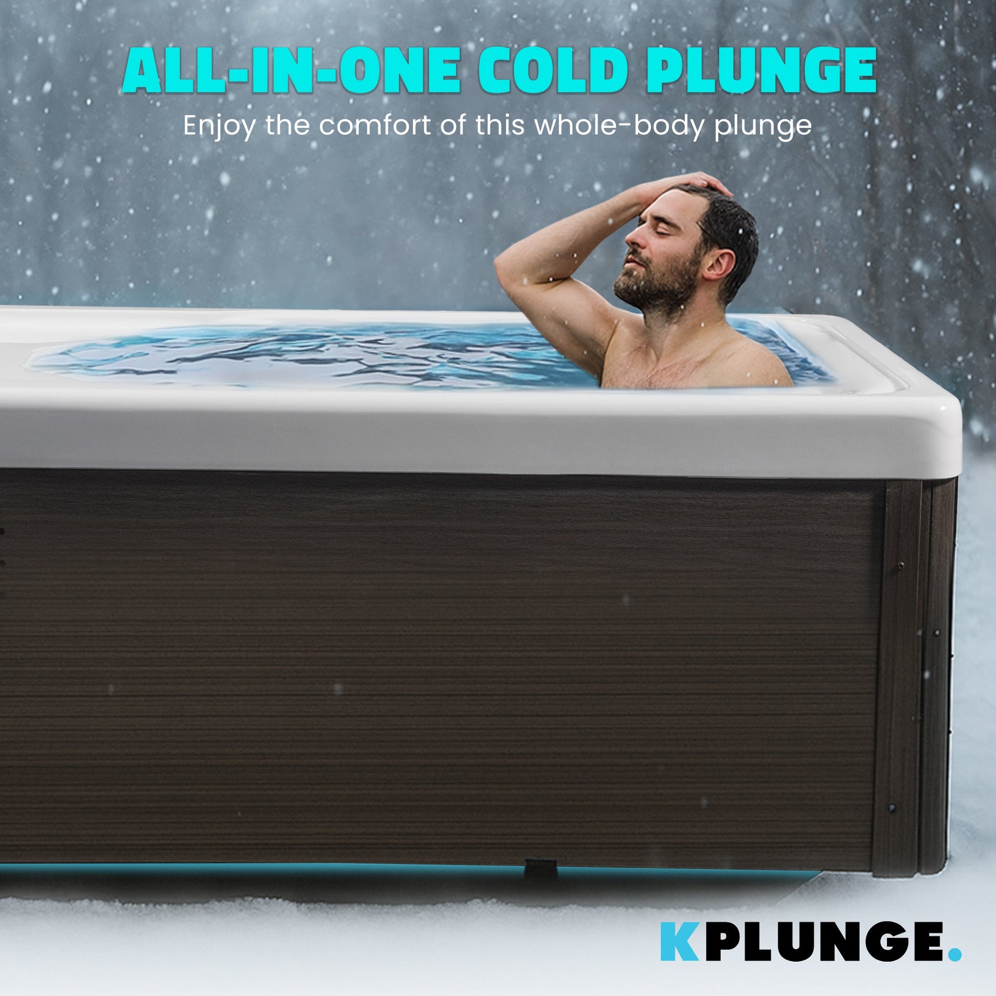 Borealis 69" 1-Person 2-Jet All-in-One Cold Plunge & Hot Tub with Built-In Chiller, Lights & WiFi in White