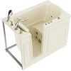 Coupe Series 30 in. x 53 in. Left Drain Quick Fill Walk-In Whirlpool Tub with Powered Fast Drain in Biscuit