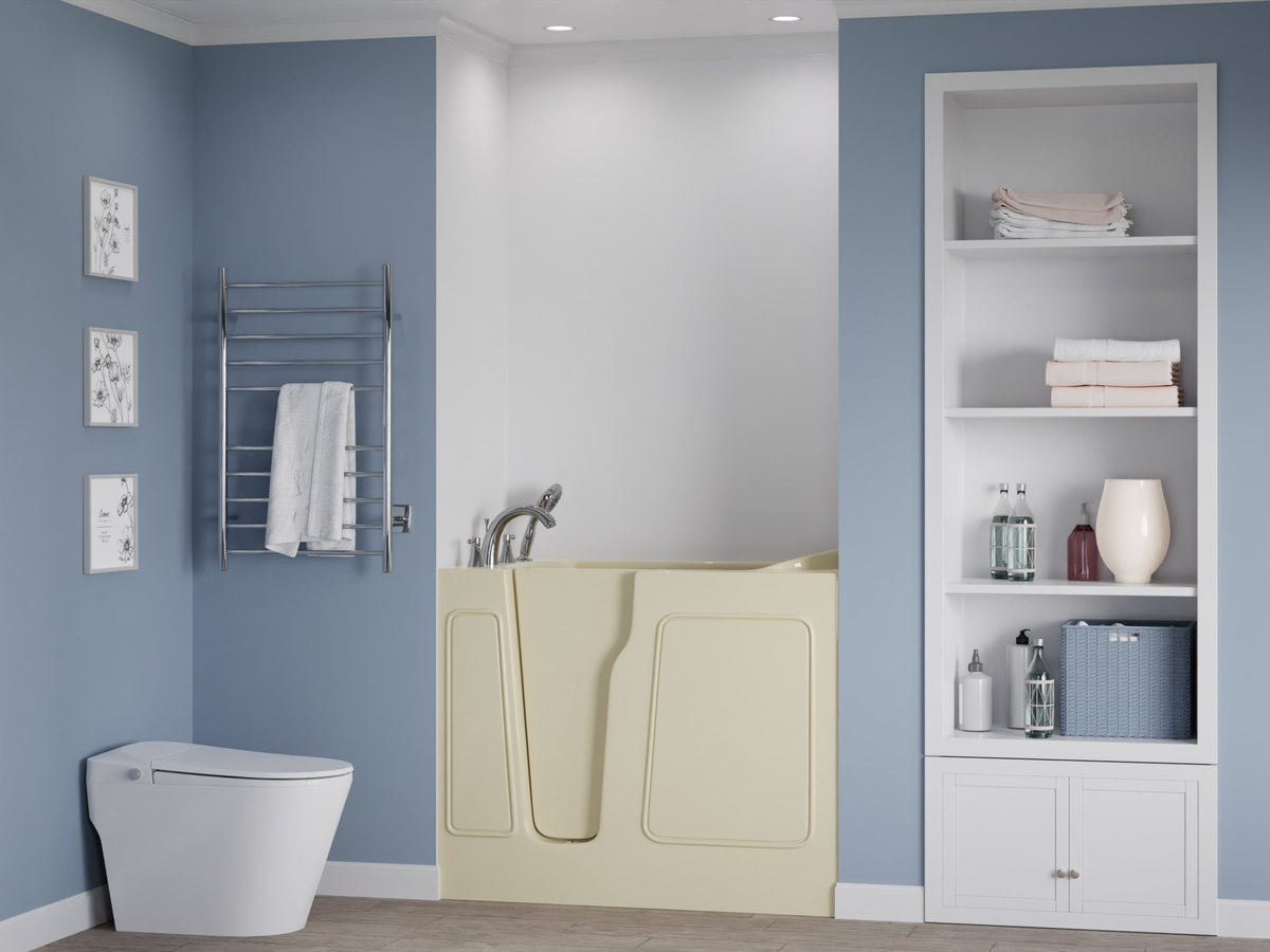 26 in. x 46 in. Left Drain Quick Fill Walk-In Soaking Tub in Biscuit — view 2