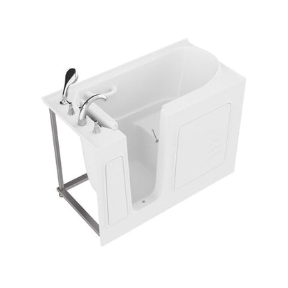 26 in. x 53 in. Left Drain Quick Fill Walk-In Soaking Tub in White