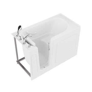 30 in. x 60 in. Left Drain Quick Fill Walk-In Soaking Tub in White