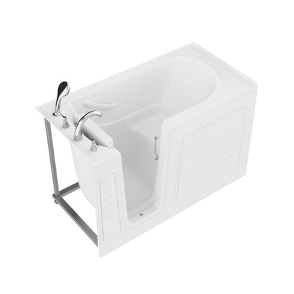 30 in. x 60 in. Left Drain Quick Fill Walk-In Soaking Tub in White
