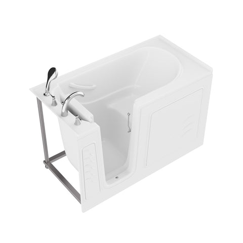 30 in. x 60 in. Left Drain Quick Fill Walk-In Soaking Tub in White