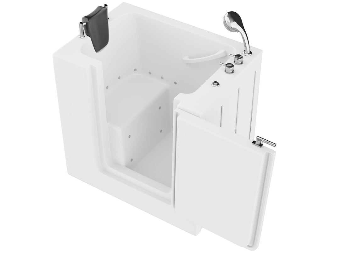 Coupe Series 27 in. x 39 in. Right Drain Quick Fill Walk-In Air Tub in White — primary view