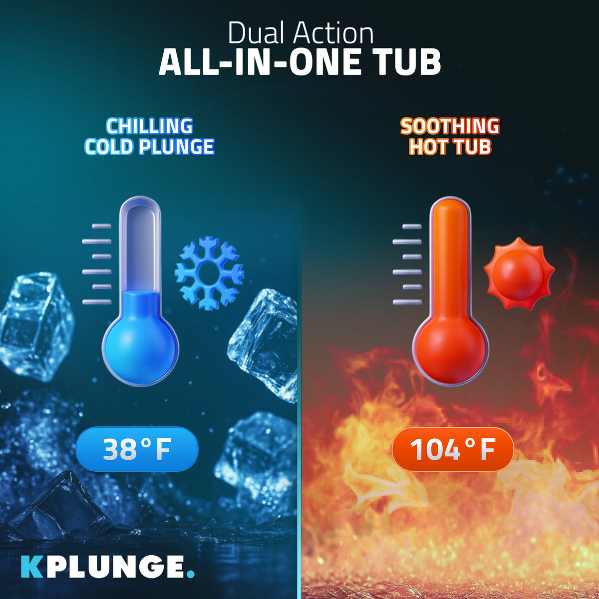 Iroquois 67" 1-Person Mono-Jet All-in-One Cold Plunge & Hot Tub with Built-In Chiller/Heater in Chestnut