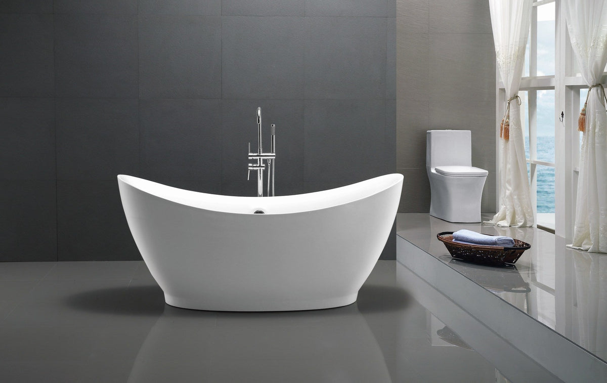 FT-AZ091 freestanding bathtub - bathroom lifestyle detail