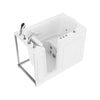 30 in. x 53 in. Left Drain Quick Fill Walk-In Whirlpool Tub with Powered Fast Drain in White