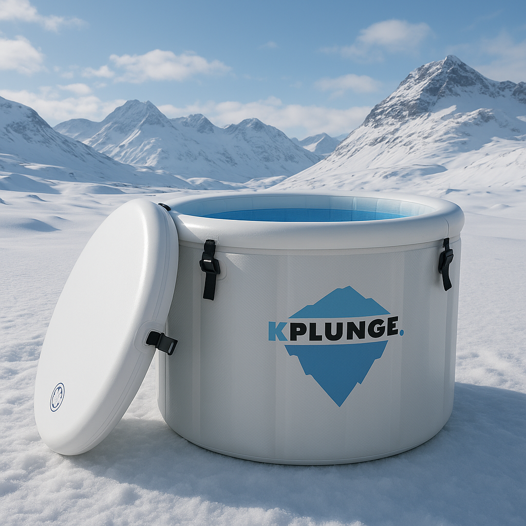 Arctic Fox 39" 1-Person Inflatable Cold Plunge & Hot Tub with PVC Insulated Lid in Gray