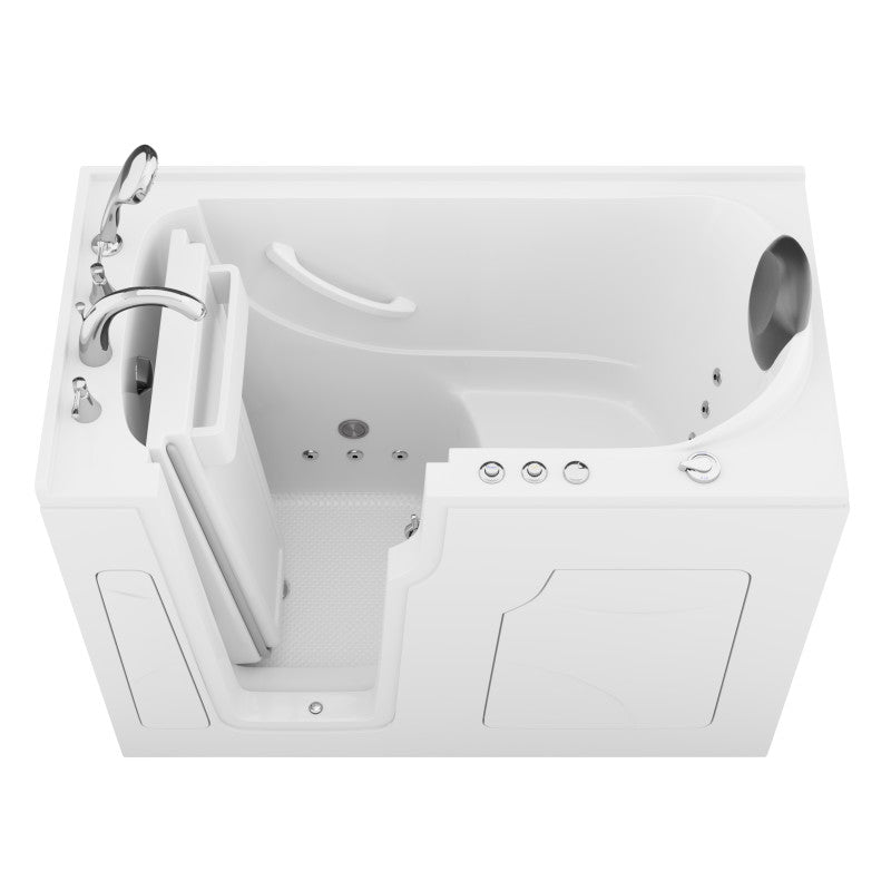 Coupe Premier 53 - 60 in x 28 in. Left Drain Whirlpool Jetted Walk-in Tub in White — primary view