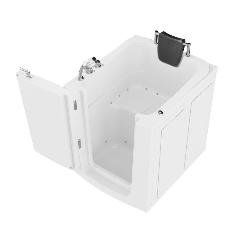 Coupe Series 32 in. x 38 in. Left Swinging Door Walk-In Air Tub in White — primary view