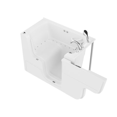 Coupe Series 29 in. x 53 in. Right Drain Wheelchair Access Walk-In Air Tub in White