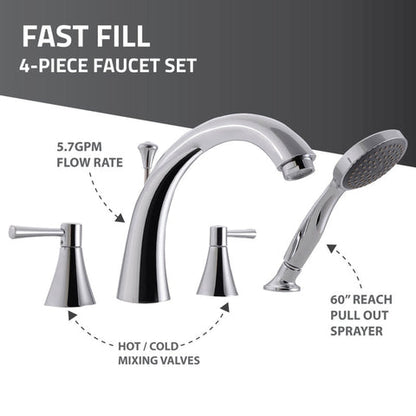 26 in. x 53 in. Right Drain Quick Fill Walk-In Soaking Tub in White