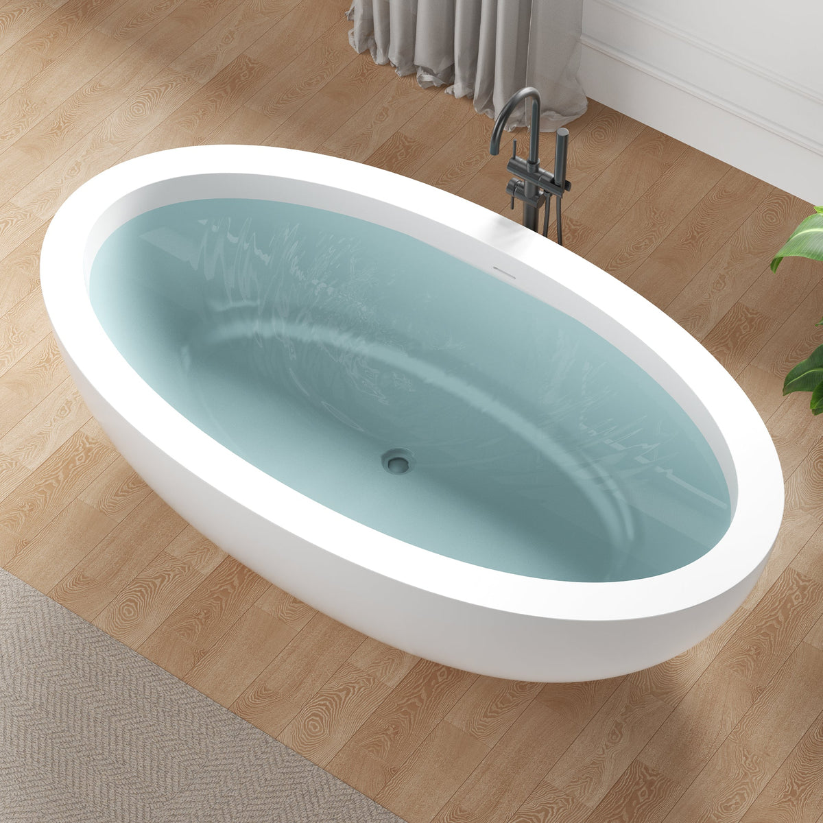 FT-AZ504 freestanding bathtub - bathroom lifestyle view