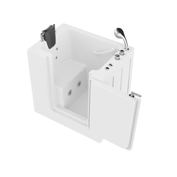 Coupe Series 27 in. x 39 in. Right Drain Quick Fill Walk-In Whirlpool Tub in White