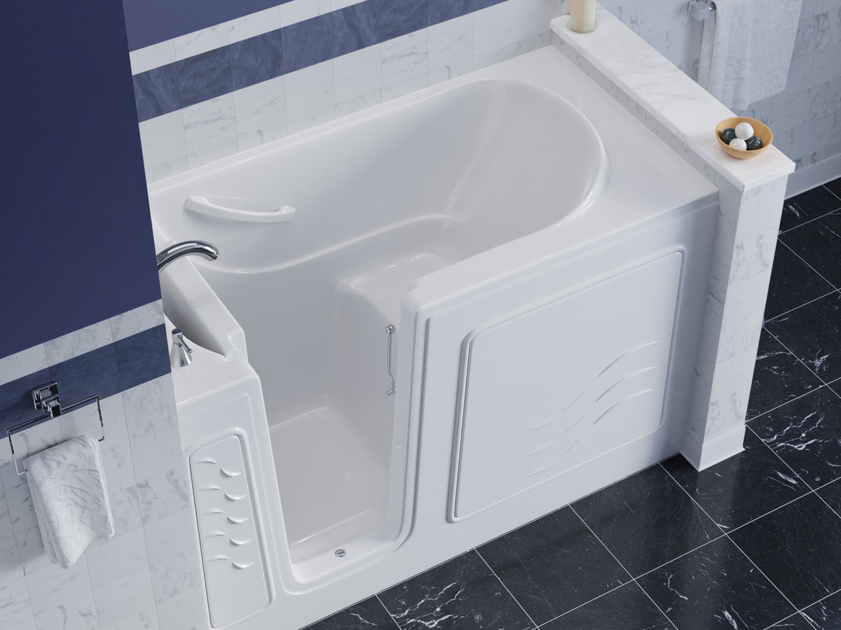 30 in. x 60 in. Left Drain Quick Fill Walk-In Soaking Tub in White — view 4