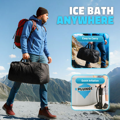 Arctic Fox 39" 1-Person Inflatable Cold Plunge & Hot Tub with 1 HP Chiller and Heater in Gray