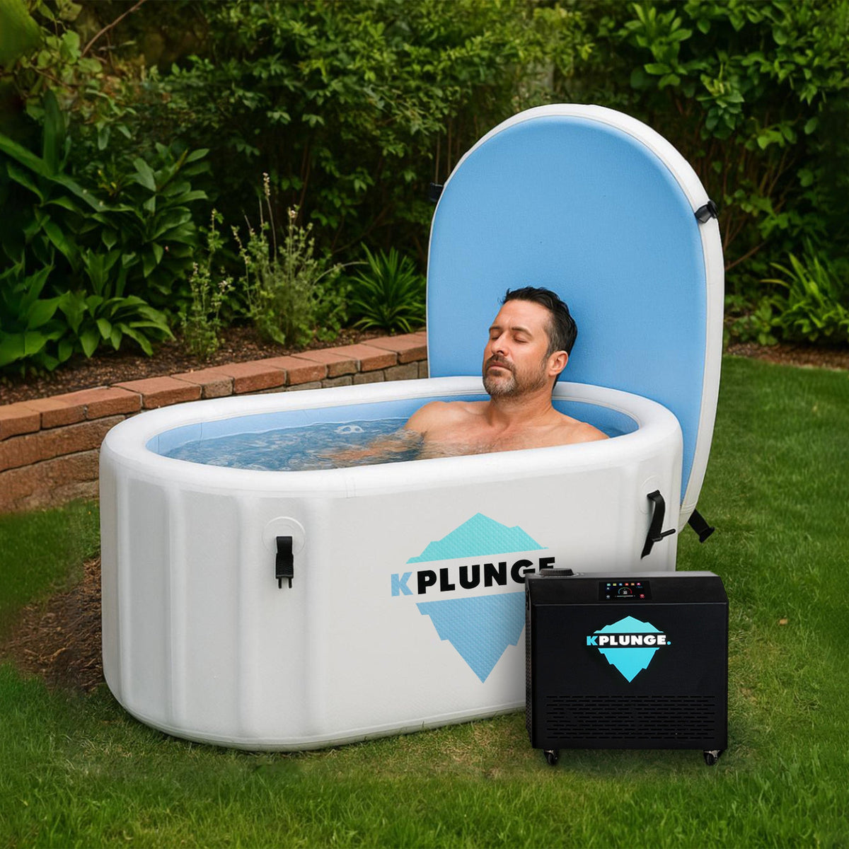 Kodiak 59" 1-Person Inflatable Cold Plunge & Hot Tub with 1 HP Chiller and Heater in Gray