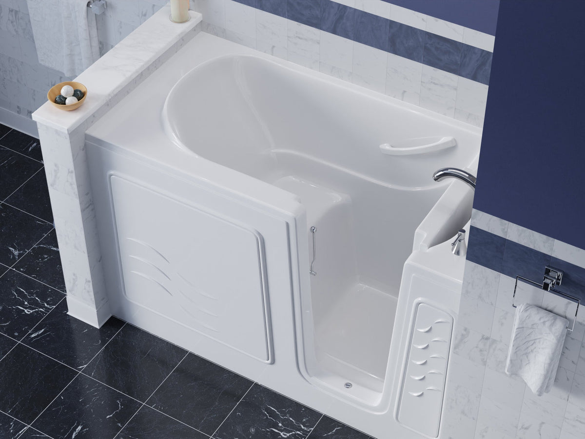 30 in. x 60 in. Right Drain Quick Fill Walk-In Soaking Tub in White — view 4