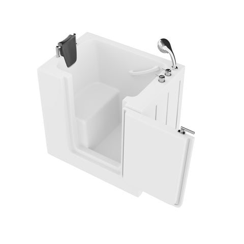 Coupe Series 27 in. x 39 in. Right Drain Quick Fill Walk-In Soaking Tub in White
