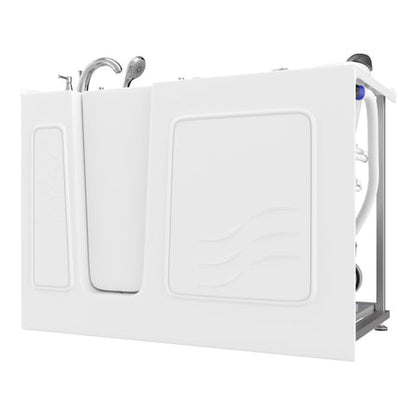 ANZZI 53 - 60 in. x 26 in. Air and Whirlpool Jetted Walk-in Tub