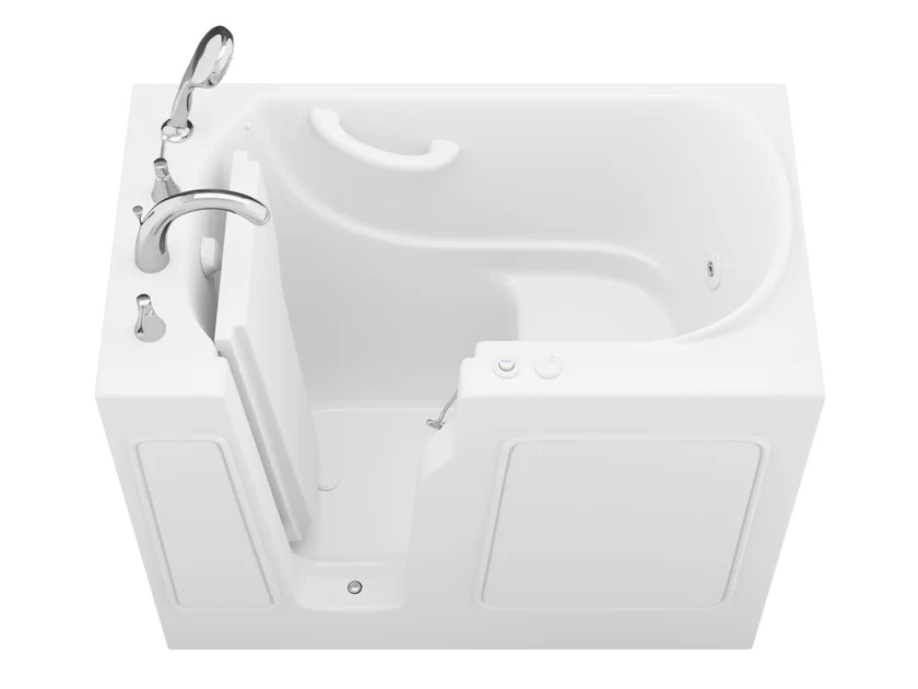 Value Series 26" × 46" Right Drain Quick Fill Walk-In Whirlpool Tub in White